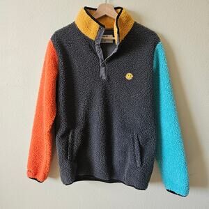 Dutch Bros Colorblock Sherpa Fleece Pullover Medium